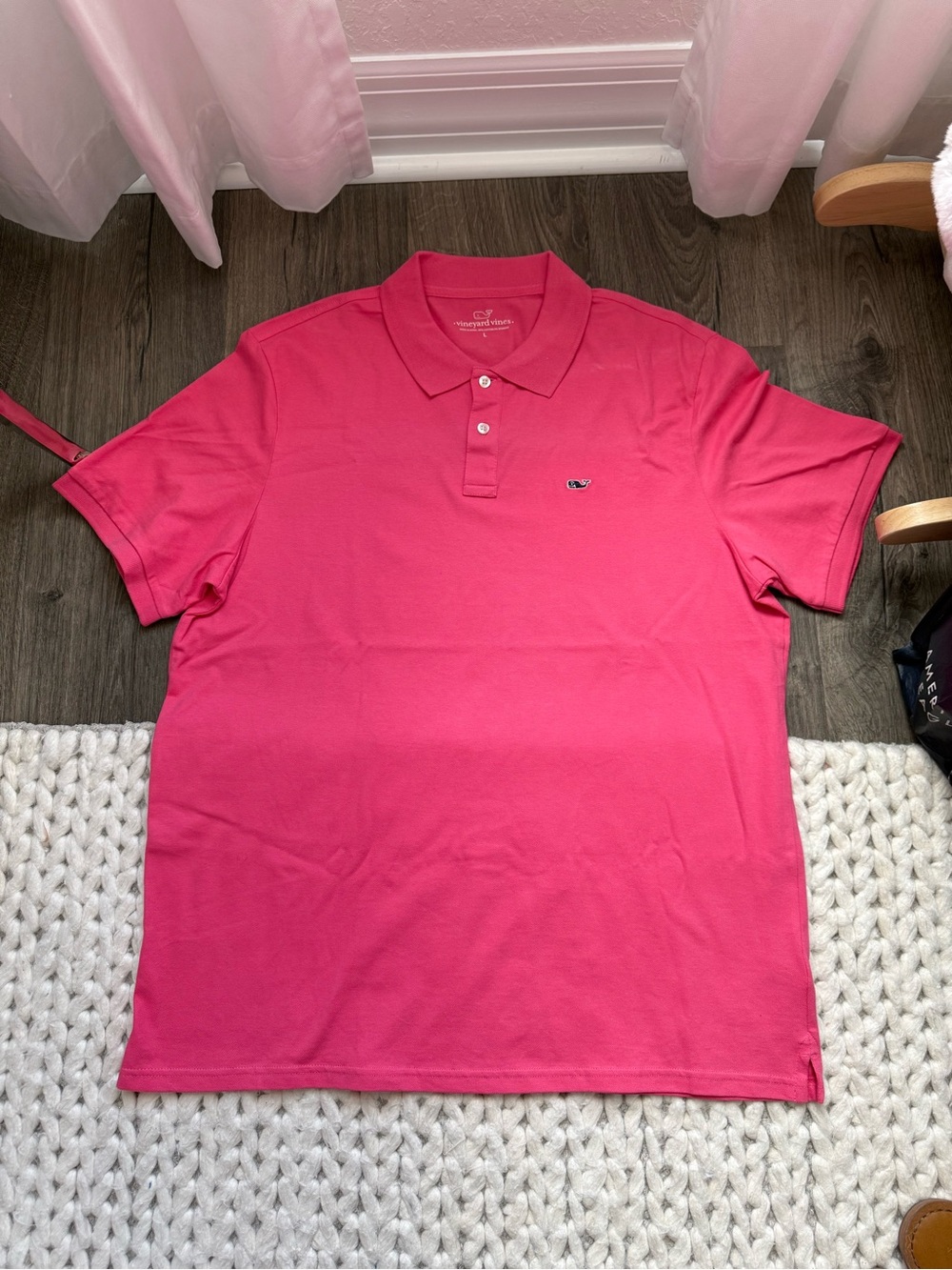 Vineyard Vines Men’s Stretch Pique Polo Sunset Pink Size L NWT